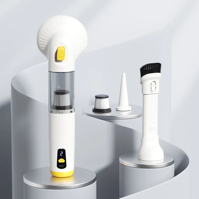 Brosse aspirante sans fil — toilettage & aspiration 2-en-1