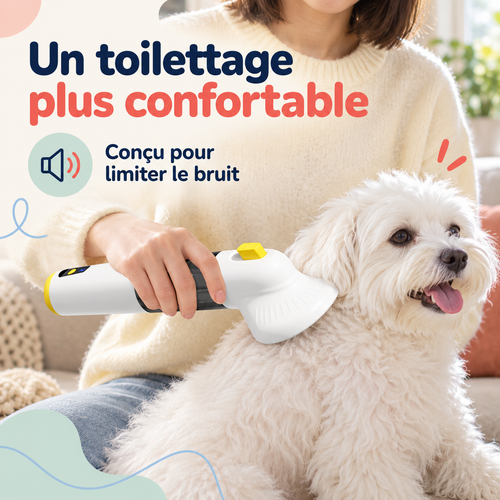 Aspirateur à poils d'animaux sans fil Floomy — kit aspire et souffle