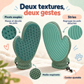 Gant de toilettage double face pour chien et chat