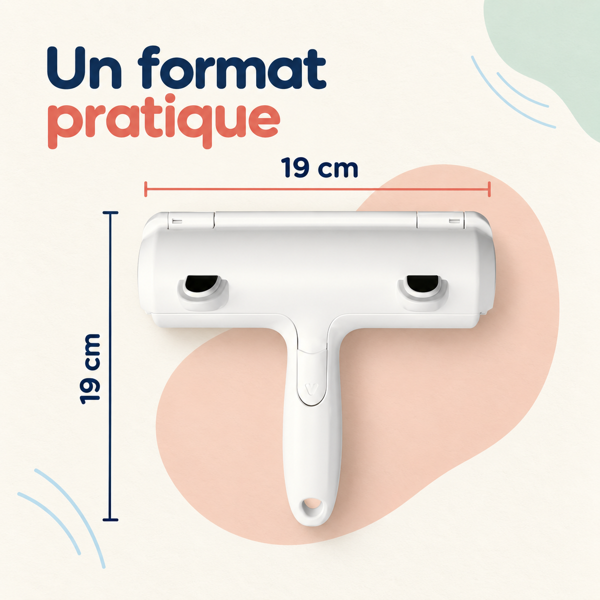 Grand rouleau anti-poils réutilisable XXL Floomy